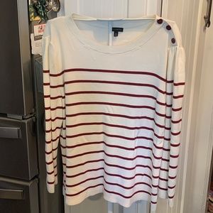 Talbots side button puff sleeve sweater. Maybe worn once. Excellent condition‎